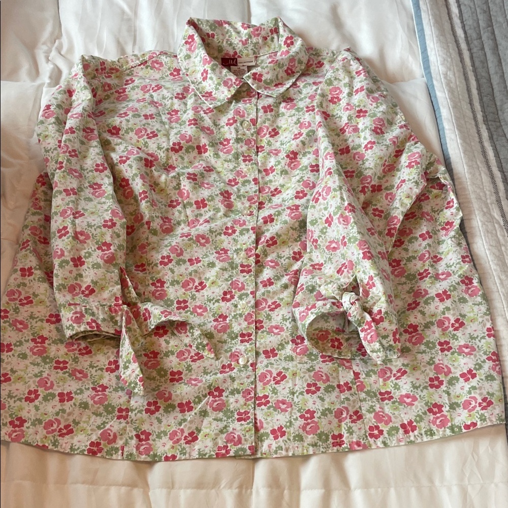 JM Collection Pink Floral Women's Jacket